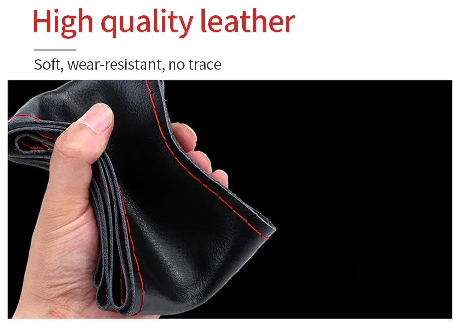 DIY Artificial Leather Steering Wheel Cover Kit Soft Texture Needles And Braid Thread