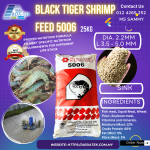 BLACK TIGER SHRIMP FEED (5006) x 25KG| STARFEED BRAND