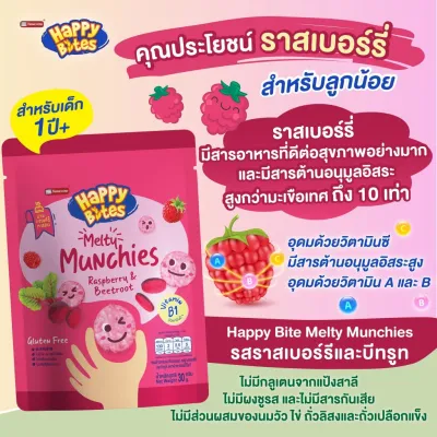 รวมขนม เสริมพัฒนาการ เด็ก 1 ปี+ Peachy Apple Monkey Happy Bites ขนมเด็ก 1 ขวบ มีฮาลาล