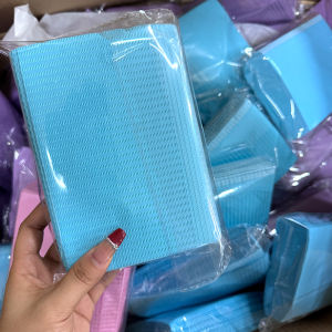 ZEEMIN 20Pcs Pink Disposable Nail Tattoo Clean Pad Mat 3 Ply 6Colors Waterproof Tablecloths Dentist Medical Paper Manicure Table Cloths