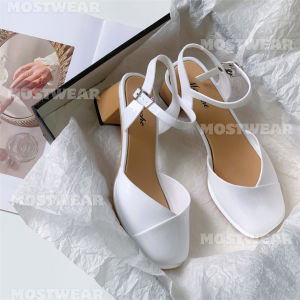 MostwearY2K Vibe Mary Jane Jelly Sandals – 6cm Block Heel Hook & Loop Closure Bold Retro Look in Glossy Rubber for Trendy Women