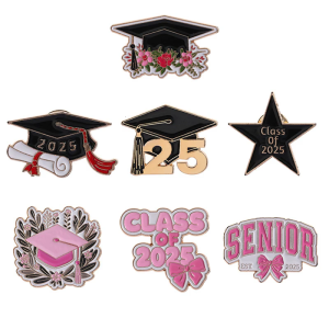 Doctoral Caps Brooches Elegant Fade Proof Alloy Lapel Pins 2025 Graduation Gifts Stylish Academic Hat Lapel Pin For Her
