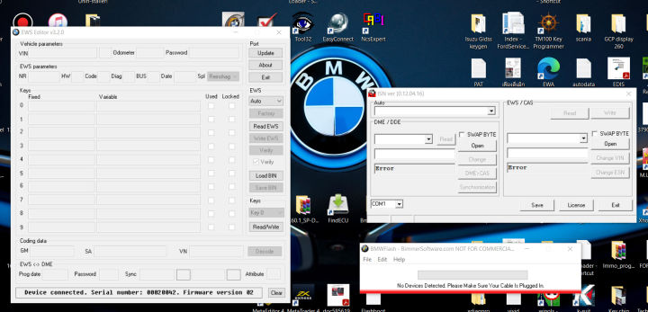 BMW ISN+ BMW EWS editor+BMWFlash(โปรแกรม ช่วยในการ Sync กล่อง เครื่อง ...