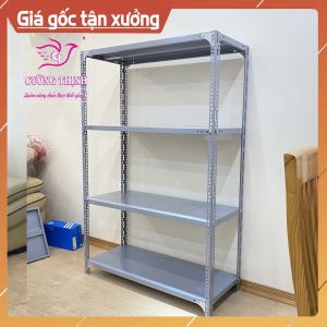 Kệ sắt V lỗ đa năng 3-4 Tầng Cao 1m5 x dài 80cm x rộng 30cm. Lắp ghép đa năng giá rẻ