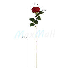 1PCS Bunga Mawar Palsu Single Rose Mawar Imitasi Bunga Plastik Palsu Buatan Bunga Hias Dekorasi Bunga Artifisial Bunga Artificial Mawar Kuncup Valentine Bunga Mawar Panjang Tangkai Rose Artificial Flower