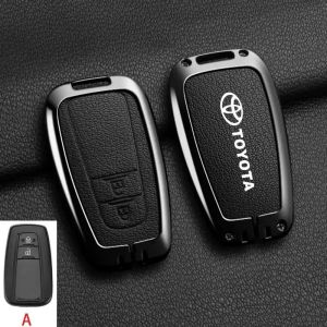 Zinc Alloy Key Case Cover for Toyota Corolla Altis Corolla Cross Camry Land Cruiser Car Remote Key Holder Key Chain