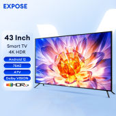 ทีวี 43นิ้ว Smart TV สมาร์ททีวี 4K UHD Android 12.0 แอนดรอย ทีวีจอแบน Google & Netflix & Youtube HDMI/USB ราคาถูกๆ ศูนย์บริการประเทศไทย