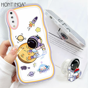 (Giá Đỡ Miễn Phí) hontinga Ốp Lưng Cho Samsung Galaxy A31 A7 2018 J4 Plus J6 Plus 2018 J7 Prime J7 Pro 2017 Ốp Lưng Trong Suốt Ốp Lưng Cao Su Chống Sốc Toàn Bộ Silicon Mềm Phi Hành Gia Dễ Thương Ốp Lưng Ốp Lưng Điện Thoại Ốp Mềm Cho Nữ