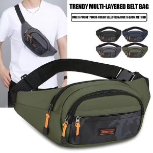 Mens Crossbody Waist Bag | Multi-Functional Lightweight & Spacious waterproof Sports Waist Bag