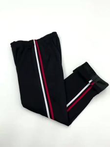 Red School Uniform Pants for Middle And High School Students Boys Girls Straight Leg One Stripe Warm Windproof Waist Belted㏇0701