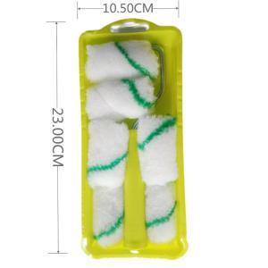 LEI 8Pcs High Density Paint Roller Set 2 Inch Fabric Mini Paint Rollers with Tray for Kitchen Cabinet Painting