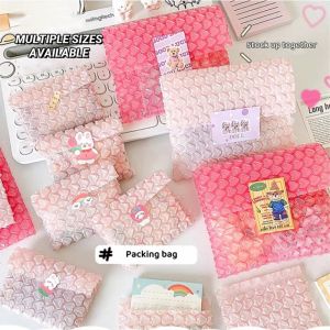 New Heart Bubble Bag Self-Seal Packaging Shockproof Padded Envelopes Pink PE Bubble Envelope Small Business Supplies