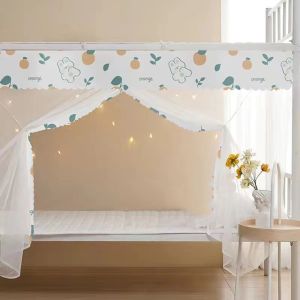 VGLPOP Square Dustproof Top Mosquito Net Polyester Fabric Insect Proof Floral Print Mosquito Net Practical Breathable Summer Netting for Dormitory