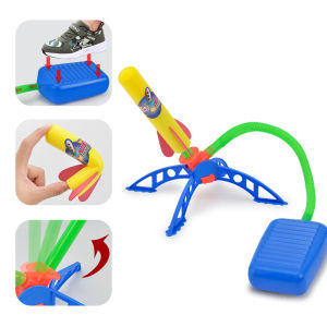Outdoor Toy Rocket Launcher Chamber Inflatable for Kids Foam Rockets and Sturdy Launcher Stand