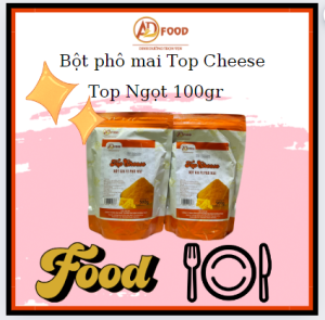Bột phô mai Top Cheese gói 100g dùng thử siêu tiện lợi hàng tuyển loại I chuyên dùng lắc khoai tây bánh chuối chiên bánh tráng...