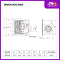 KDK Ventilating Fan 17CUH - Ceiling Mounted Duct Type, SIROCCO Type Ventilator / Ceiling Exhaust Fan, CUH Series. 