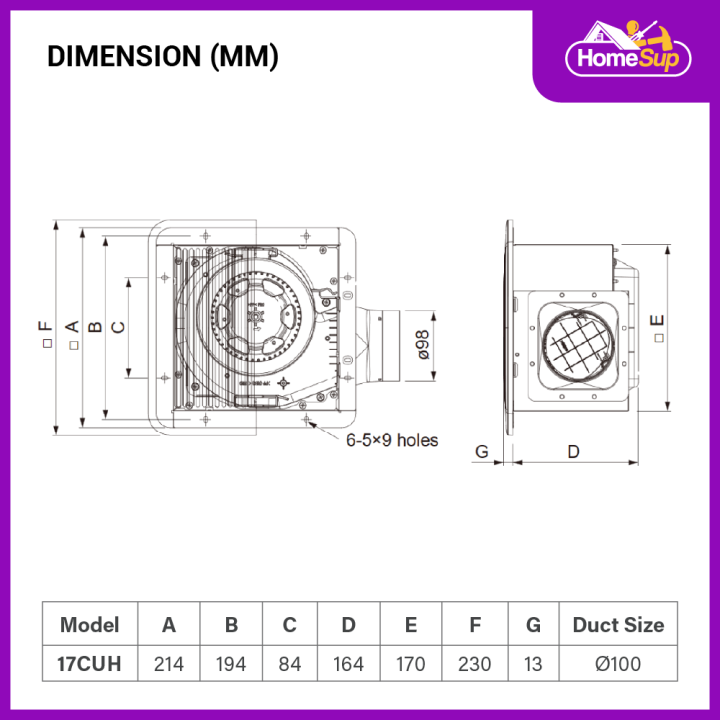 KDK%20Ventilating%20Fan%2017CUH%20-%20Ceiling%20Mounted%20Duct%20Type,%20SIROCCO%20Type%20Ventilator%20/%20Ceiling%20Exhaust%20Fan,%20CUH%20Series%20-%20Image%205