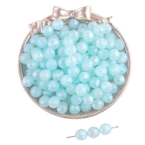 35pcs/Bag 10mm Plastic Acrylic Faceted Round Ball Beads Magic Rainbow Colors for Bracelet Necklace DIY Jewelry Craft Making