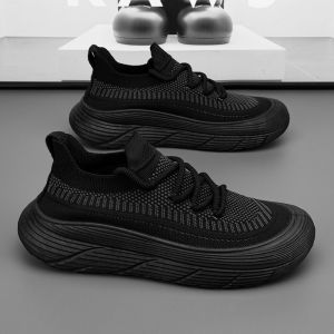 balance summer breathable woven sneakers black mesh shoes Joker platform mesh shoes