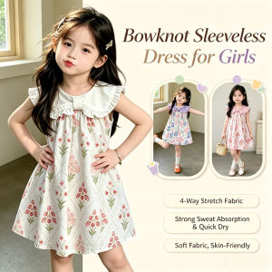 【local Stock】 Vest Dress For Girls With Four Sided Elastic Material High Elasticity Softness Strong Sweat Absorption Layered Design Visual Trend