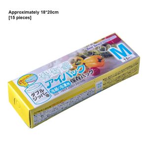 Food Fresh Keeping Bag Japan Thicken Transparent Reusable Food Storage Bags Sealed Food Packing Bag with Double Zipper Refrigerator Organizer Fresh-keeping Sealing Bag Leakproof Waterproof Anti-Cross Smell Storage Pouch 3 Size Kitchen Food Storage