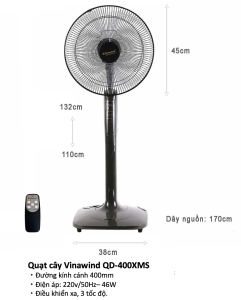 QUẠT CÂY VINAWIND QD-400XMS – MÁT MẺ MỌI KHÔNG GIAN TIỆN NGHI TỪNG GIÂY PHÚT