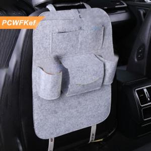 【PCWFKef】 Túi treo lưng ghế ô tô bằng nỉ Tấm chắn chân bảo vệ ghế sau ô tô cho trẻ em Túi đựng 6 ngăn