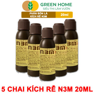 5 Chai Phân Bón Lá N3M GreenHome Chai 20ml  Ra Rễ Cực Mạnh Dùng Chiết Cành Ngâm Giống Hiệu Quả Cao