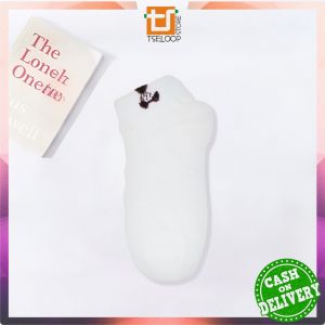 OFM-P576 Kaos Kaki Wanita Semata Kaki Motif Bordir Karakter Korean Style / Kaos Kaki Pendek Lucu Ankle Socks Dewasa Motif Love / Kaos Kaki Putih Remaja Import