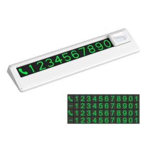 Dashboard Decoration Phone Number Plate Mobile Temporary Stop Sign Parking Lots Number Display Sign for Frequent Parkers