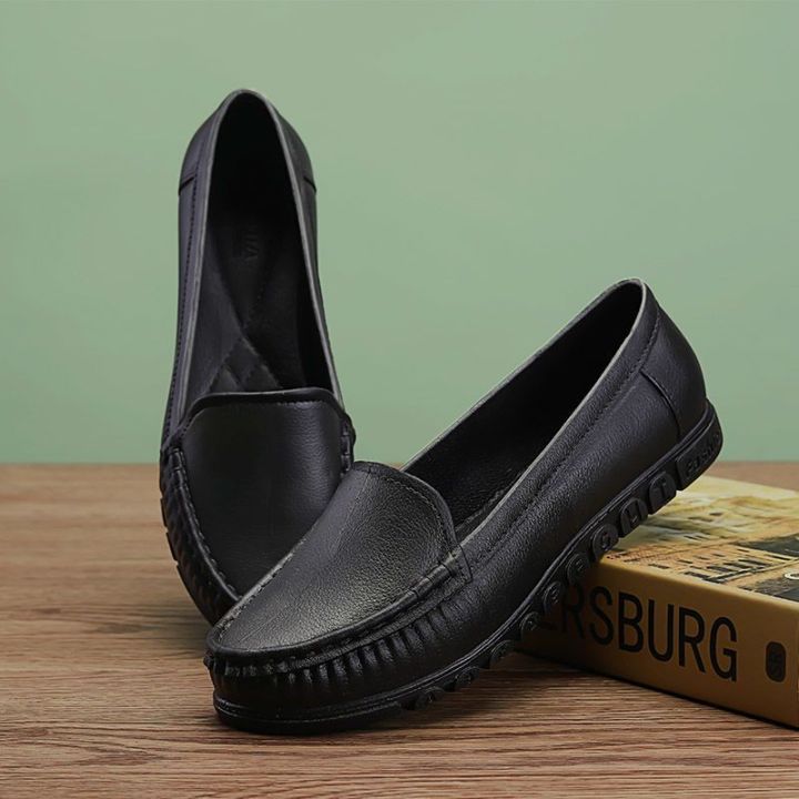 Flat Shoes Slip On Casual Non-Slip Waterproof Work Shoes  Breathable Comfortable PVC#SS80 Lazada PH