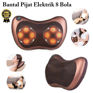 Bantal Pijat Elektrik Portable 8 Bola / Bantal Pijat Leher Punggung Alat Pijit Elektrik / Massage Pillow Mobil Termurah Terbaru Promo