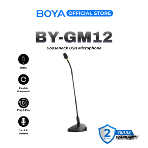 BOYA BY-GM12 USB Gooseneck Microphone for Online Meeting/Webinar Microphone/Home Office Microphone