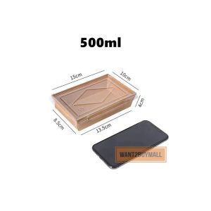 Brown Kraft Boat Paper Lunch Box Plastic Cover Container Food Grade Non Toxic Bekas Nasi Kertas Minyak Kotak Packaging