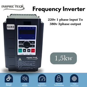 Inverter 1.5KW 220V 1 phase input To 380V 3phase output Speed Controller Variabel SURE INVERTER