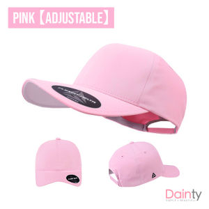 Flexfit Delta® Waterproof Cap - Lightweight Breathable Seamless Sweat Proof Sports Baseball Hat Fashion Pink/Black for Men Women | Dainty