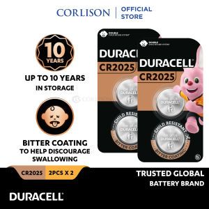[Bundle of 2] Duracell Specialty CR2025 Lithium Coin Battery 3V pack of 2