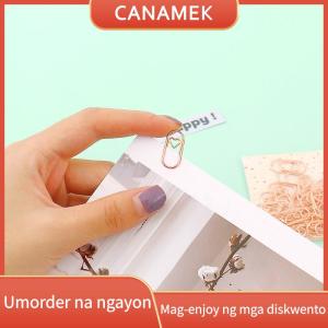 CANAMEK 50pcs /bag the mini heart rose Color Clip Bookmark Metal paper Clips