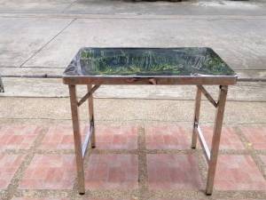 โต๊ะ โต๊ะสแตนเลส โต๊ะพับสแตนเลส เกรด 304 โต๊ะช่าง โต๊ะครัว โต๊ะเตรียมอาหาร มี 2 ขนาด (80*50*73 cm) / (112*70*75 cm)