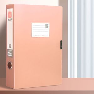 NBANLIKE Thickened A4 File Folder Morandi Color PP Plastic Paper Storage Box Simple Dustproof Document Case Office