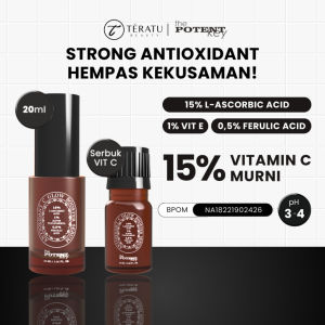 THE POTENT KEY by TERATU BEAUTY Antioxidant C Glow Booster Serum (Pure 15% Vit C Pure 1% Vit E dan Pure Ferulic Acid)