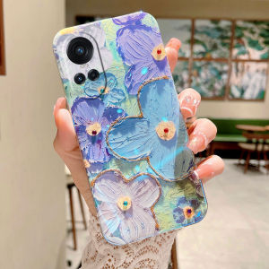 เคส OPPO Reno10 Pro 5G Reno10pro+ ลายดอกไม้สวยงาม ปลอกซิลิโคนอ่อนนุ่ม OPPO Reno 10 Pro 5G เคสมือถือ