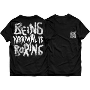 T-Shirt Distro Lengan Pendek NORMAL IS BORING bahan 24s