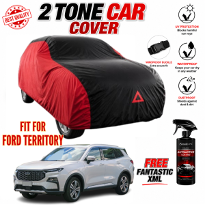 2Tone Heavy Duty Car Cover for Ford Territory Waterproof UV Protection Outdoor Cover Windproof Buckle with FANTASTIC XML