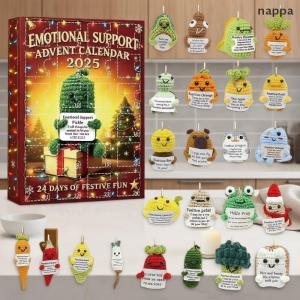 ✨[nappa] Emotional Support Christmas Advent Calendar 24 Days Countdown Advent Calendar Toy 2D Acrylic Pendant Christmas Tree Decoration