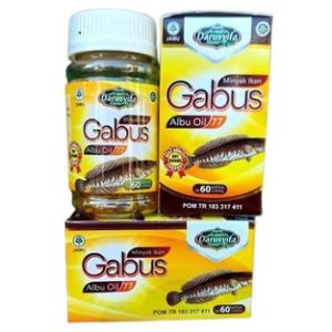 Kapsul Minyak Ikan GABUS 77 Pro Albumin untuk Luka & Operasi (Minyak Ikan KUTUK)