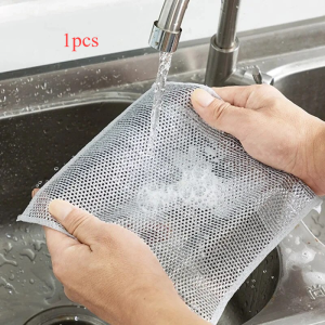 Rust Removal Cleaning Cloth Kitchen Magic Dishwashing Metal Steel Wire Cleaning Microwave Stove Clean Tools Dish Cloth