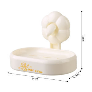 Double-layer Suction Cup Soap Box Removable Suction Soap Holder for Bathroom Wall-mounted Soap Holder