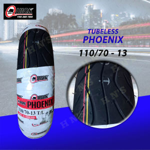 QUICK Tire RIM 13 Phoenix Tubeless Tires ( 110/70-13  120/70-13  130/70-13  140/70-13 ) with FREE Sealant and Pito