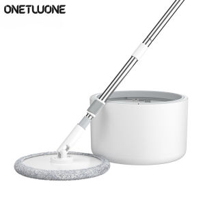 Onetwone Vòng lau với xô 360 xoay Lau Chổi lau sợi siêu vi vòng xô thiết bị quét nhà gạch sạch thùng carton dòng chảy hệ thống lau sàn công cụ máy hút bụi gia dụng